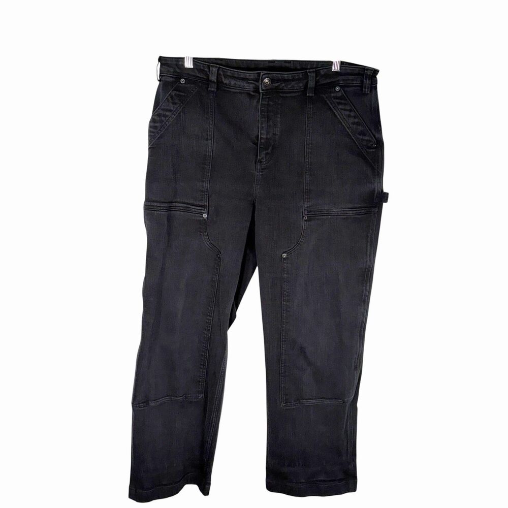 Duluth Jeans Women's 16 Double Flex Denim Slim Leg Double Knee Carpenter Style